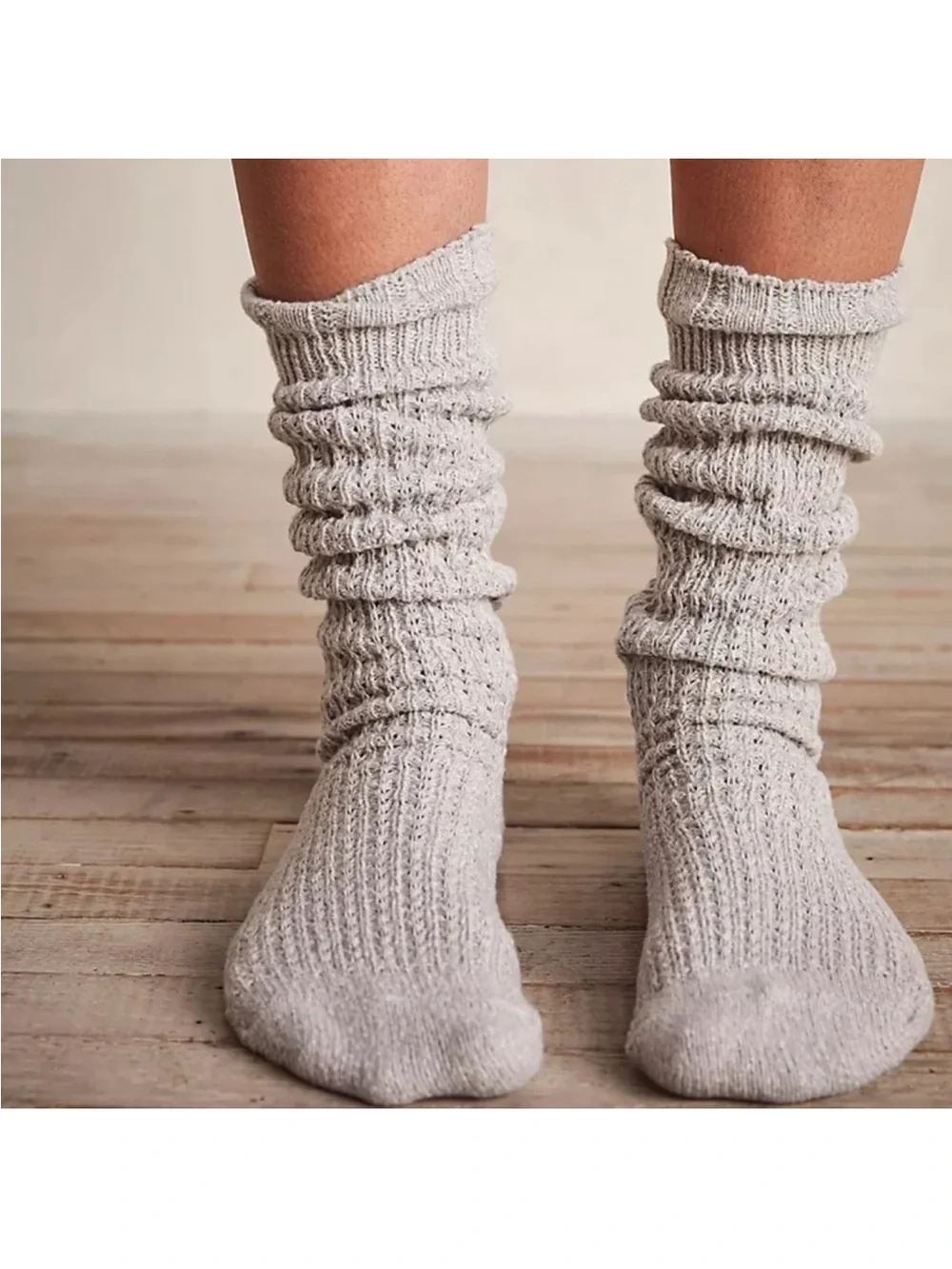 Free People: Staple Slouch Socks in Heritage Green. NWT